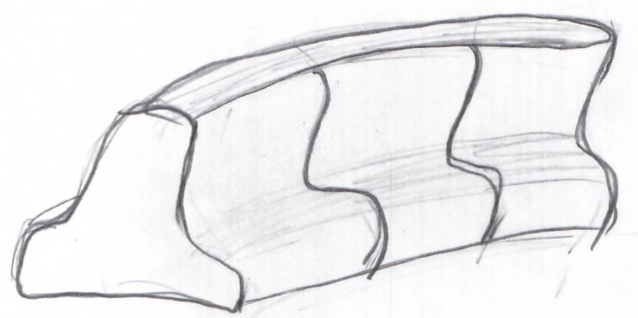 Seat sketch — connected seating concept